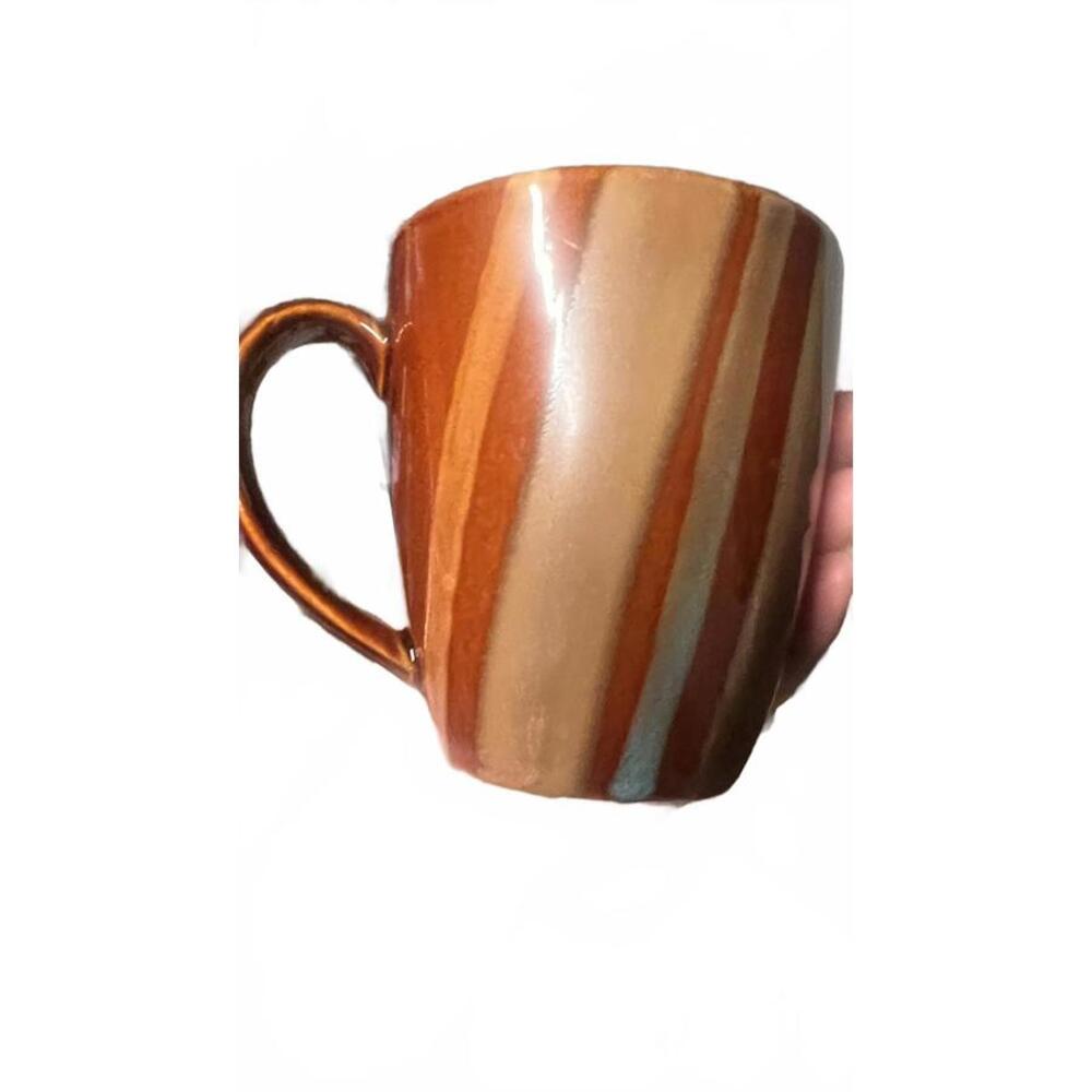 Vintage Sango Avanti Brown Striped Mug